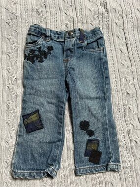 Koala Kids Blue Denim Jeans with Black Appliqué